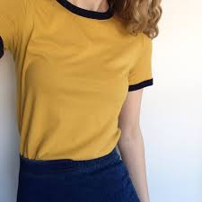 90 Fashion Black And Yellow Graphic Tee Printemps Fashion Cute Outfits Style