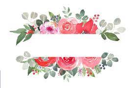 Watercolor Christmas Floral Clipart Green And Red Graphics Christmas Roses Frames And Borders With Amaryllis Flowers In 2021 Christmas Watercolor Floral Clip Art