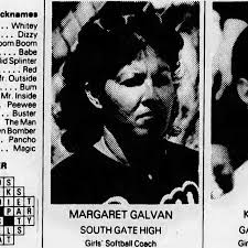 Margaret Galvan's powerhouse softball program of the 1980s. 4 City Section  Championships and 6 straight championship game appearances. The streak  would continue into the 1990s. . Notable athletes include: Mardre Cross,  Rosanna