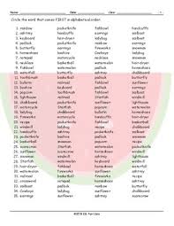 They can be formed using two nouns, . Compound Nouns Alphabetical Order Worksheet Tpt