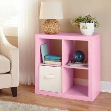 Better Homes Gardens Square 4 Cube Organizer Pink Walmart Com Cube Storage Cube Organizer Bookcase Storage