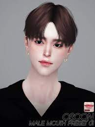 Korean sims4 cc this is a story about copyright or illegality. Sims 4 Korean Male Mouth Preset 01 The Sims Book