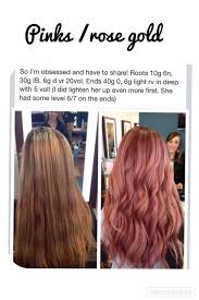 Pin By Kamery Tharge On Color And Formulation Hair In 2020 Hair Color Formulas Rose Gold Hair Color Formula Aveda Hair Color