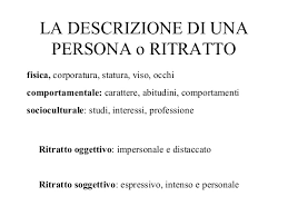 Il Testo Descrittivo