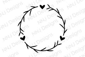 Laurel wreath svg, wreath svg, floral wreath svg, laurel wreath svg bundle cut file for cricut silhouette, hand drawn wreath svg, laurel svg. Floral Leaves Heart Wreath Monogram Svg Graphic By Nnj Designs Creative Fabrica