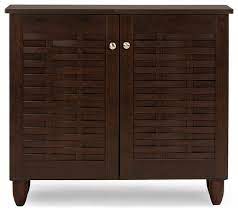 45.66 modern sideboard buffet storage cabinet, tv cabinet with 2 doors, 2 drawers, 8 storage spaces, iron and wooden sideboards (dark walnut) 3.0 out of 5 stars 2 $159.99 $ 159. Winda 2 Door Dark Brown Wooden Entryway Shoe Storage Cabinet Transitional Shoe Storage By Imtinanz Llc Houzz