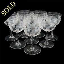 This wooden wine glass rack can be stained in any color you wish which you can do as you assemble it in your home. Antique Wine Glasses Eight Victorian Wine Glasses