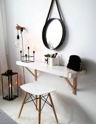 Dressing tables are design in such a way that one can sit while dressing and grooming oneself | fevicol design ideas. Makeup Vanity Shelf Dressers 21 Ideas Shelves In Bedroom Small Dressing Table Apartment Decor
