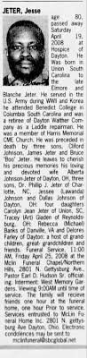 Obituary for Jesse JETER (Aged 19)