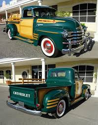Image result for Chrome Green 1950 Truck