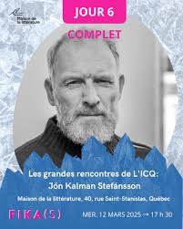 FIKA(S) jour 6: 📖 Jón Kalman Stefánsson à Québec à la  @maisondelalitterature COMPLET