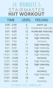 20 Minute Stairmaster Hiit Workout Stair Climber Workout