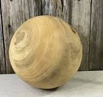 Large 8 inch turned wood sphere