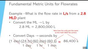 The simulation software gives the result in m3/s but the mathematical formula that i used takes in kg/s. Video 3 Lpm To Mld Conversion Youtube