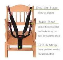 2-Pack 5-Point Baby Safety Harness - Adjustable Stroller & Highchair Straps  With Shoulder Pads