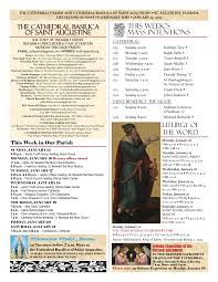 THIS wEEK'S MASS INTENTIONS