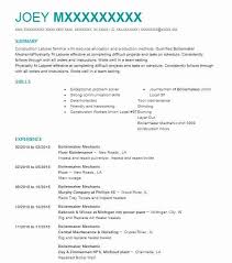 Unafraid of heights or confined spaces: Boilermaker Mechanic Resume Example Company Name Clarksville Tennessee