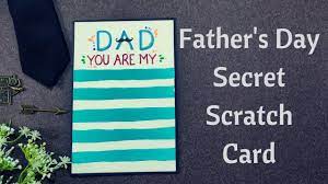 Hello everyone,today i am sharing how to make diy father's day scratch card. How To Make Father S Day Secret Scratch Card Diy Birthday Card For Dad Youtube