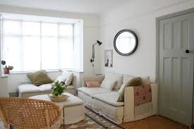 1930s House Living Room Ikea Soderhamn Sofas Bespoke Bemz Design Linen Sofa Covers House Of Rym Rug Living Spaces Home Living Room 1930s House Interior