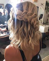 We Love This Giant Braided Half Up Hairstyle By Faye From Www Fayesmithagency Com Braid Br Prom Hairstyles For Short Hair Up Hairstyles Half Up Wedding Hair