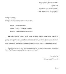 Berikut ini contoh surat izin sakit sekolah sd/mi dalam bentuk format pdf tahun 2021. Contoh Surat Izin Sakit Tidak Masuk Pkl Download Kumpulan Gambar