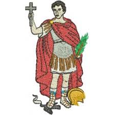 Exu também nos leva para casa em segurança. Matriz De Bordado Santo Expedito