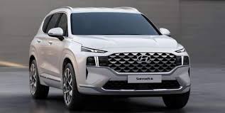 2021 Hyundai Santa Fe Shows New Face Nicer Interior In 2020 Hyundai Santa Fe Hyundai Hyundai Motor
