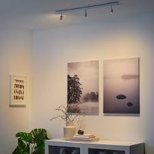 Bave Led Ceiling Track 3 Spots White Ikea Led Ceiling Lights Led Ceiling Lamps Living Room