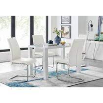 Offering cool contemporary style at a great value price, the tucson extending dining table and 4 dining chairs set combines wood and metal with creative design and. Gonzalo Frazellie Metal Dining Table And Chairs Ukey Metal Dining Table Sets You Ll Love Wayfair Co Uk Extendable To Allow Seating For Six