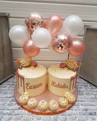 Happy Birthday Rose Gold Cake Topper We Went Purple For Irram S Birthday And It Looked Amazeballs A Tall Sponge Decorated In A Omb Beautiful Birthday Cakes Twin Birthday Cakes Gold Birthday Cake