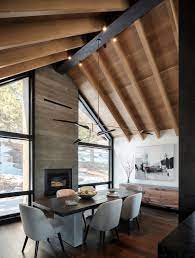 Modern cabins the wooden wing perched along the canadian shoreline of lac supérieur, within quebec's laurentian mountains, this modern cabin is a hidden gem sitting atop bedrock while overlooking both lake and mountain. Modern Cabin By Hmhai Modern Cabin Interior Timber House Modern Cabin