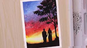 It received some very favorable comments so i have decided to do a full step by step watercolor demo of it. Simple Watercolor Painting Tutorial Of Sunset Love Scenery For Beginners