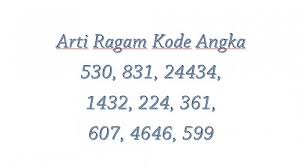 Người ta cũng cần được. Ragam Arti Kode Angka 530 831 24434 1432 224 361 607 4646 Dan 599 Meaning Bahasa Gaul 2021 Tribun Pekanbaru