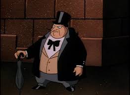 Penguin's fur coat is supposed to be a green crushed velvet, and it's more of a great cloak. The Penguin Album On Imgur Batman Pictures Batman The Animated Series Penguins