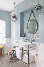 Enjoy a nautical touch with this anchor patterned one. 69 Sea Inspired Bathroom Decor Ideas Digsdigs