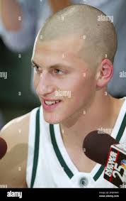 Michigan State freshman Drew Neitzel talks to reporters Wednesday, Oct. 13,  2004, in East Lansing, Mich. during the team's media day.(AP Photo/Al  Goldis Stock Photo