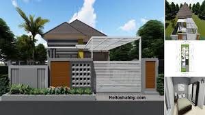 Karena rumah minimalis biasanya didesain dengan konsep yang matang oleh tenaga arsitek yang ahli dibidangnya. Desain Rumah Modern Ukuran 8 X 16 M Dengan 3 Kamar Tidur Dan Garasi Mobil Cocok Buat Di Desa Helloshabby Com Interior And Exterior Solutions