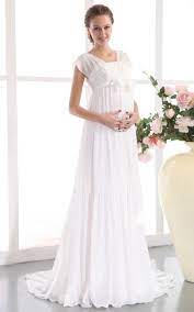 Maybe you would like to learn more about one of these? Elegant Umstandsmode Brautkleid Schwanger Empire Lang Chiffon Mit Blumen Gurtel