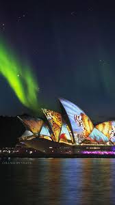 Australia Sydney Opera House Butterflies Monarch Wallpaper Iphone Android Collage Digital Collage Art Northern Lights Aurora Borealis Sydney Opera House