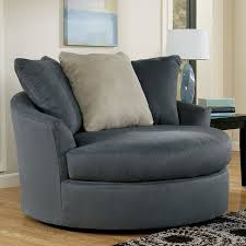 Mindy Indigo Oversized Round Swivel Chair Round Sofa Chair Swivel Chair Living Room Oversized Chair Living Room