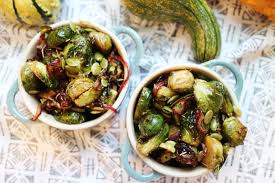 You can make the balsamic reduction in advance or make it now. Roasted Brussel Sprouts With Maple Balsamic Glaze Sage Celery