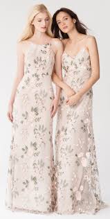 Claire Julianna In Blush Sand Dune Embroidered Tulle By Jenny Yoo Brides Patterned Bridesmaid Dresses Floral Bridesmaid Dresses Printed Bridesmaid Dresses