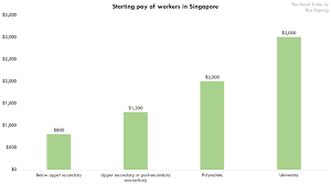 singapore has the biggest wage gap between the educational