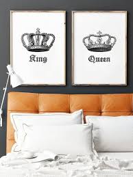 King And Queen Wall Art King And Queen Crown Above The Bed Art King Crown Queen Crown King And Queen Wall Decor King Wall Decor Green Kitchen Decor Green Kitchen Poster