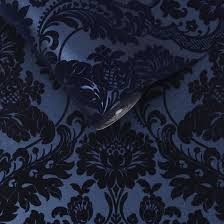 Black And Silver Wallpaper Bedroom Gothic Damask Flock Colbalt Wallpaper Large Damask Wallpaper Living Room Black And Silver Wallpaper Damask Wallpaper