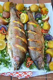 Whole Baked Trout Whole Trout Recipes Whole Fish Recipes Baked Whole Fish