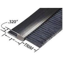 Tanis Nylon Strip Brush, 0.020" Bristle Diameter, H-Shaped, 3 ft. Overall  Length, 5/16" Backing Width