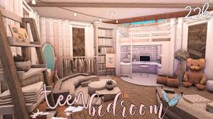 So this bedroom is kind of one of those nice rooms you see on tiktok with led lights and everything lol. Roblox Bloxburg Aesthetic Teen Bedroom Speedbuild Youtube