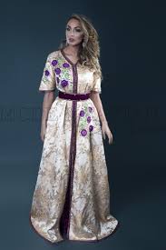 Acheter Caftan Brocart Brode Coupe Cloche Mode 2018 Neuf Artisanal Caftan Caftan Brocard Robe D Interieur