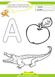 Kids Under 7 Letter A Worksheets And Coloring Pages Alphabet Coloring Pages Coloring Worksheets For Kindergarten Alphabet Worksheets Preschool